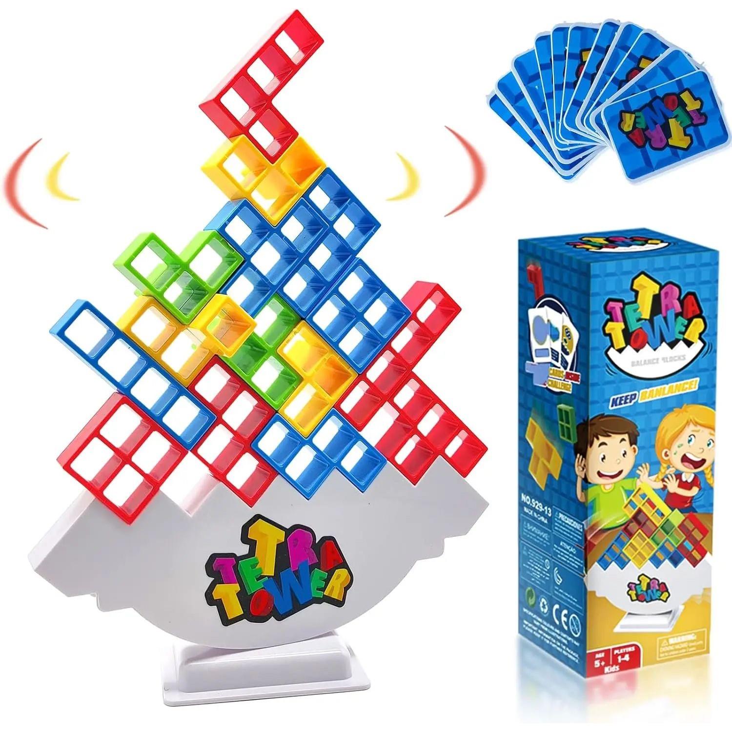 New 3D Tetris Tower Balancing Stacking Toys, Board Games for