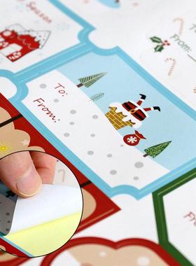 Christmas Gift Label Stickers For The Elderly Snowflake Deer
