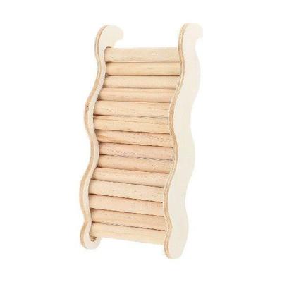 Hamster Ladder Climbing Toy Wooden Bridge for Birds Cage