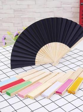 1Pc Paper Bamboo Folding Hand Fan Wedding Personalized Fsahi