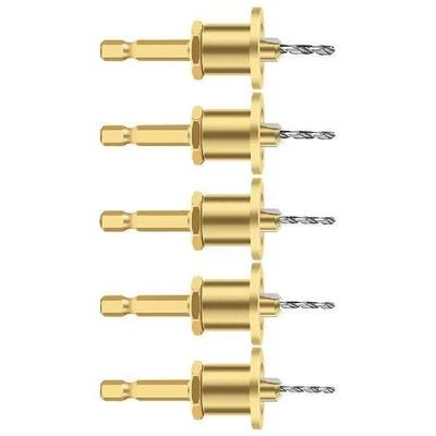 5pcs Limiting Countersink Drill Bit Set 6.35mm Hex Shank