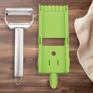 2 In 1 Multi-Knife Peeler with Grid Plate Julienne Strips