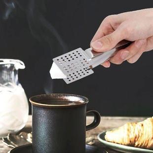 Tea Bag Strainer Spoon Food Tongs Stainless Steel Tool