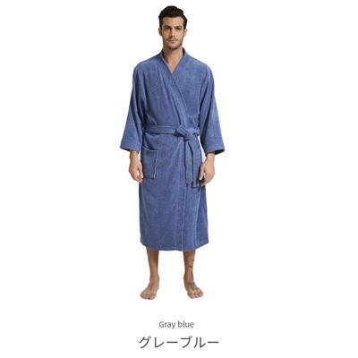 100% Cotton Bathrobe for Men Long Thick Absorbent Terry Bath