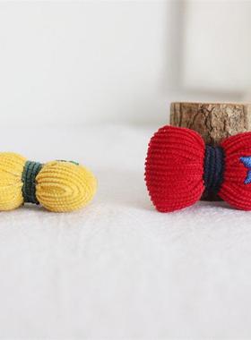 fabric cotton plaid bow accessories star bow hair accessorie