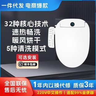 坐温冲洗烘干工厂直发2025新款 智能马桶盖智能显示通用家用速热式
