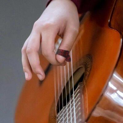 10 Pcs Guitar Finger Stall Picks Accessories Bass Plectrums
