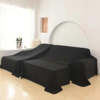 Breathable Furniture Dust Cover Solid Color Large Size