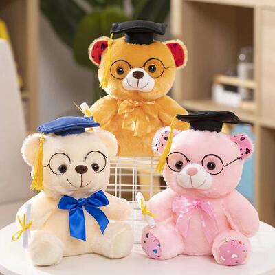 Graduation Bear Plush Toy Cute Teddy Bear Soft Doll Boys Gir
