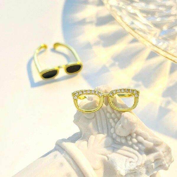 Fun Glasses Ring Fashion Creative Adjustable Open Index