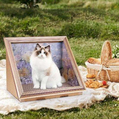 3D Triangular Cat Bed Wear Resist Cat Scratcher Board