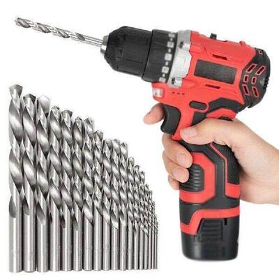 19 Pcs 1-10mm Mini Micro Spiral Twist Drill Bit Round Shank