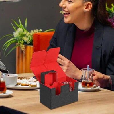 Trading Card Deck Box PU Leather Storage Box With Magnetic