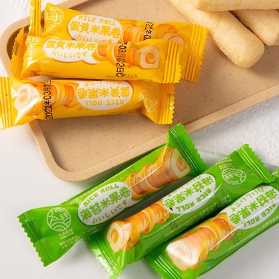 夹心米果卷休闲小包装米果棒