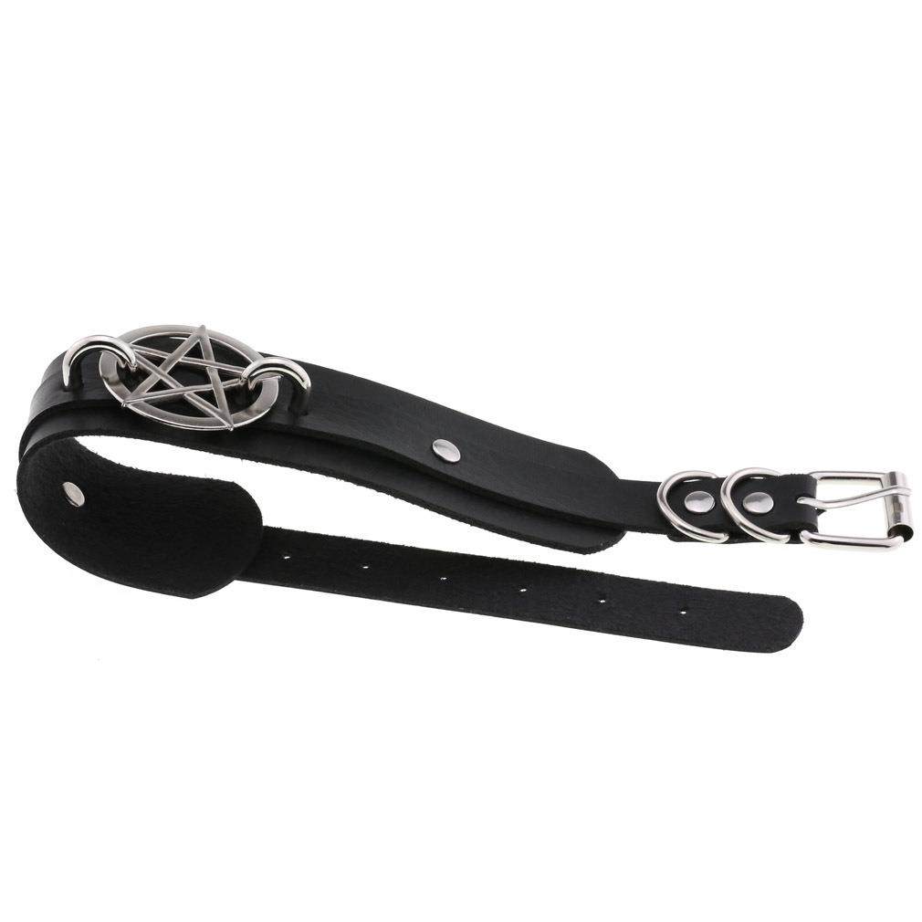 PU punk tendy star-shaped five-pointed star collar necklace