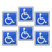 Sheets Symbol Disabled Signage Wheelchair Labels Decals