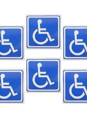 6 Sheets Disabled Signage Wheelchair Symbol Labels Decals