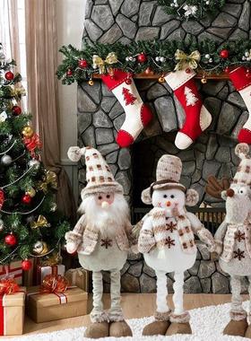 Stretchable Santa Snowman Figure, Christmas Window Decor