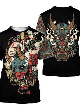 Round neck short sleeved printed T-shirt 男士圆领短袖印花T恤