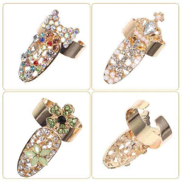 Open Nail Set Finger Accessories Ring Decoration Fingernail