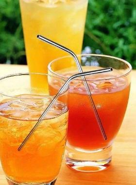 8Pcs Stainless Steel Metal Drinking Straw Straws with 3
