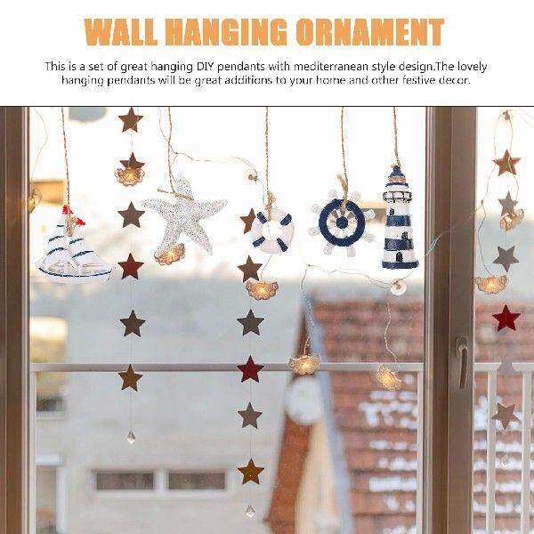 6 Pcs Mediterranean Pendant Resin DIY Decoration Household