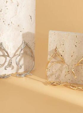 Goth Punk Cat Ear Cuff Earring For Women Hip Hop Elf Ear Cli