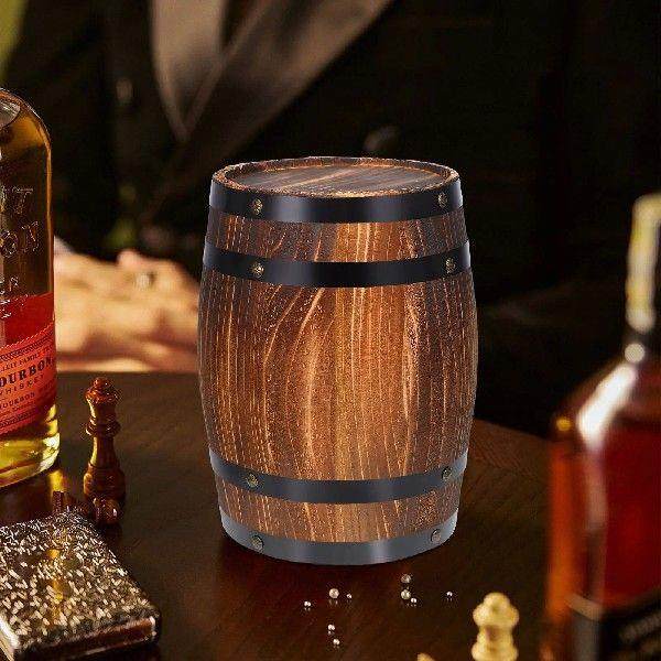 Barrel Decor Small Wooden Whiskey Beverage Barrel for