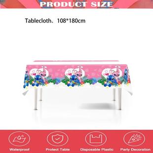 Lilo & Stitch Tablecloth Birthday Decor Blue Stitch Table Cl