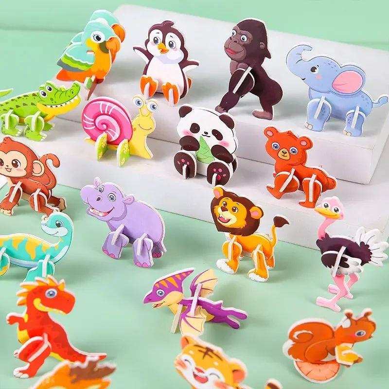 30Pcs Cute Animal Paper Jigsaw Puzzles DIY Educational Toy f