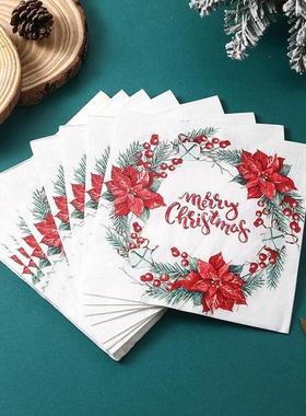 Christmas Party Napkins Disposable Square Paper tissues