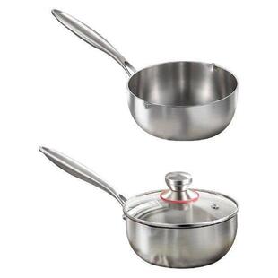 Stainless Steel Sauce Pan Egg Frying Pan 16 cm Chocolate