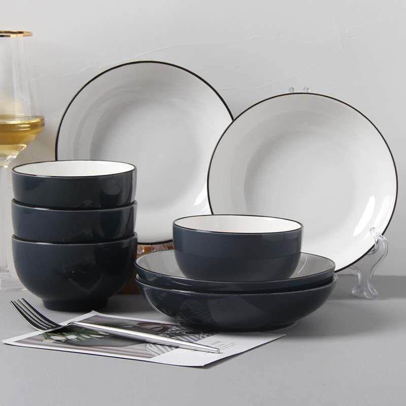 18-piece set of bowls and plates set of ceramic bowls and pl
