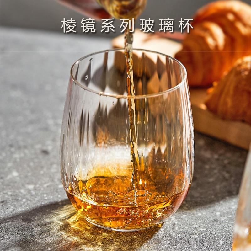 6 pcs Prism Glass Water Glass Whiskey and Foreign Wine Glass