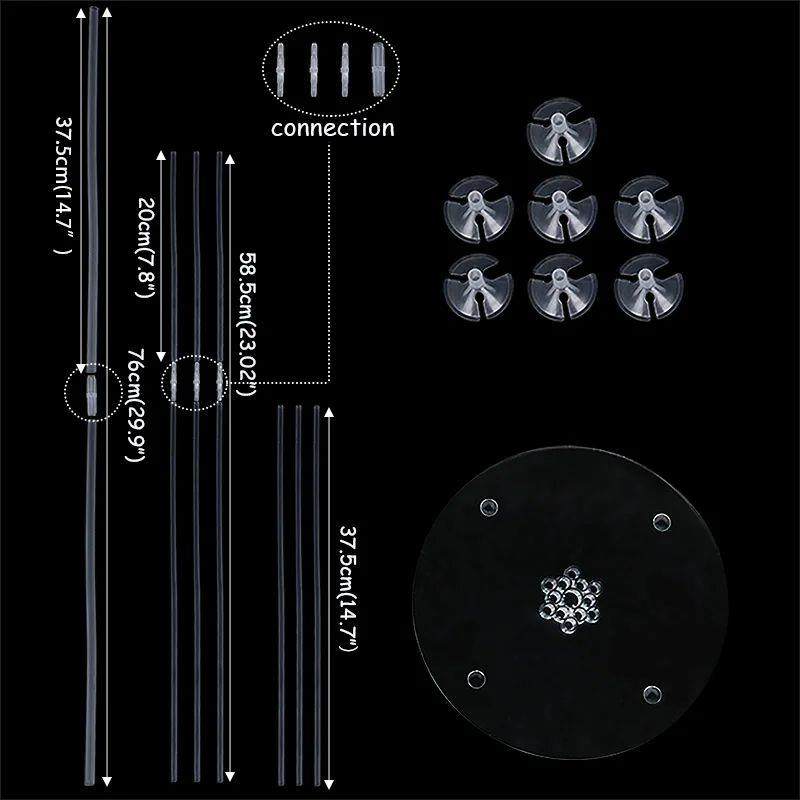 1/2 set Latex Balloon Holder Balloons Stand Column Metallic