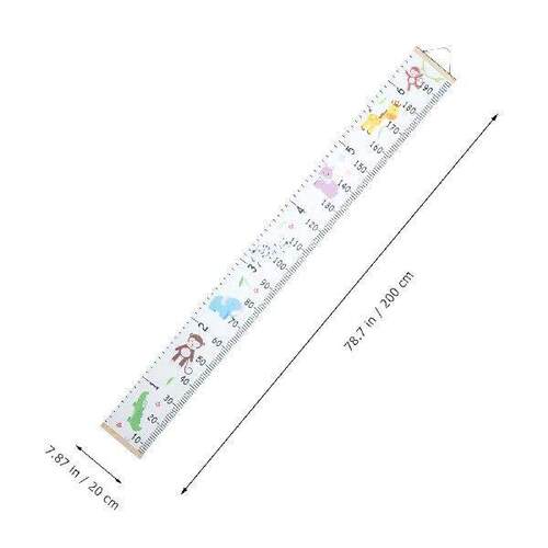 Canvas Growth Chart 20x200cm Height Measurement Wall Decor