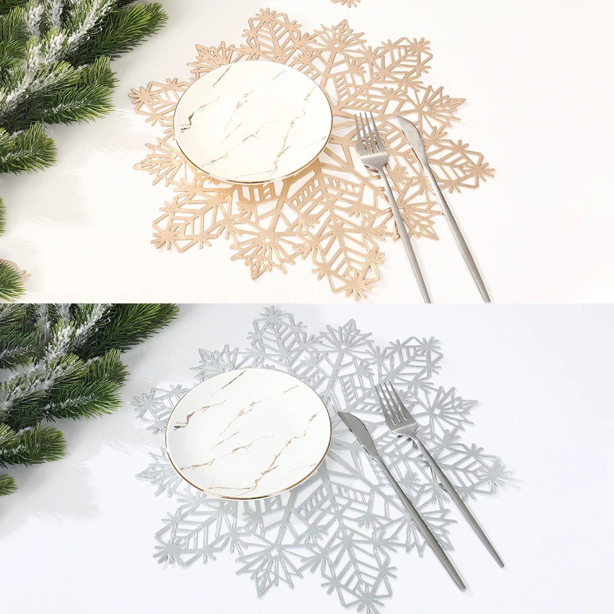 Christmas Snowflake Placemats Merry Christmas Decoration