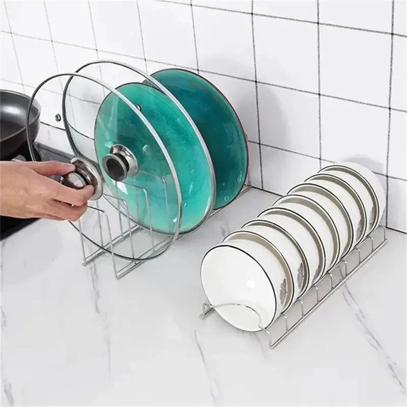 Kitchen Bowl Dish Organizer Stainless Steel Dish Holder Home