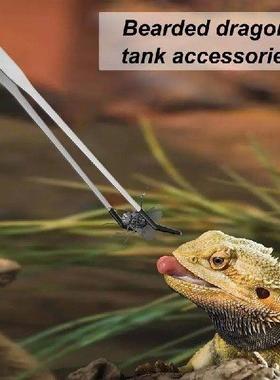 Rubber Tip Reptile Feeding Tongs Terrarium Bearded Dragon