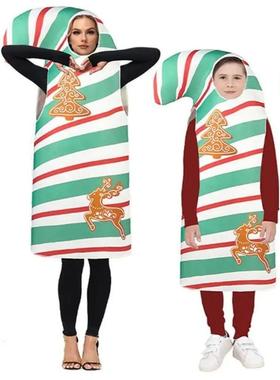 Christmas Outfit Halloween Cane Candy Cosplay Costume Carniv