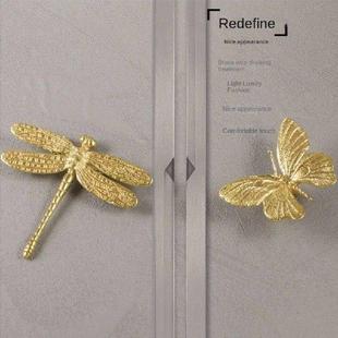 Butterfly Furniture Dragonfly Handle Hardware Brass Retro