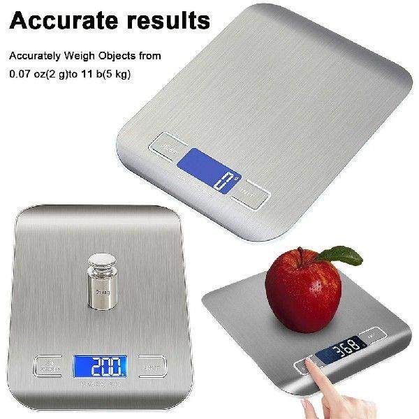 5Kg Food Coffee Balance Digital Scale Stainless Steel Food
