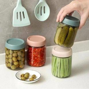 Refrigerator Glass Kitchen Jar Storage Sealed