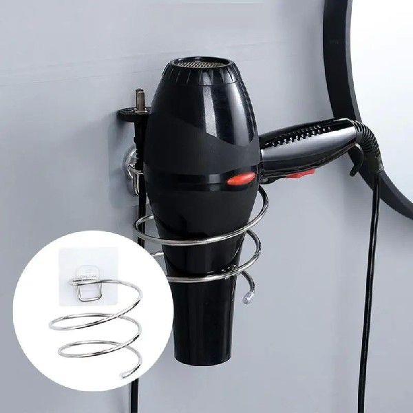 2PCS Hair Dryer Holder Blower Organizer Adhesive Wall