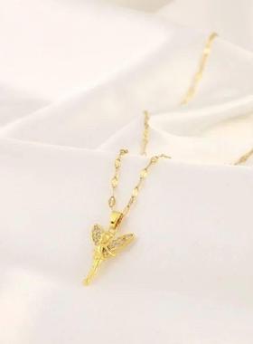 Fashion Flower Fairy Angel Pendant Necklace for Women Titani