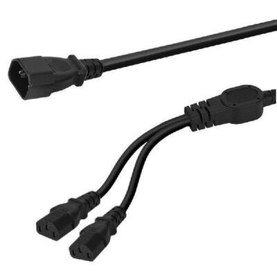 3-Prong C14 to IEC320-C13 Connector Adapter Cord Male Plug