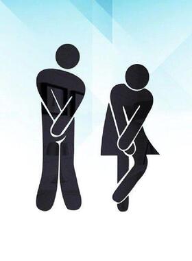 2pcs Toilets WC Male and Female Identity 3D Mirror Wall