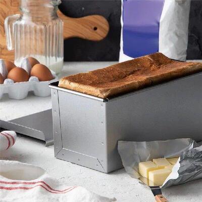 ABKO-Pullman Loaf Pan With Lid, Long Non-Stick Bread Pan,
