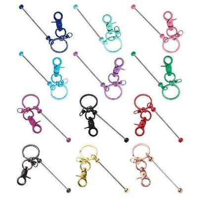 Hand Lovers 12 Pcs Keychain Bundle with Metal Rods Clear