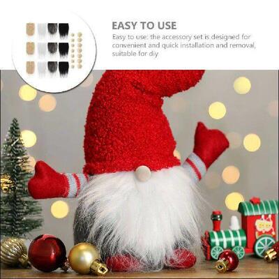 Santa Beard Hair Gnome Accessories Set Craft Beards